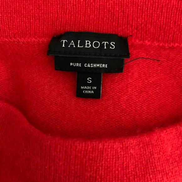SALE🔥 Talbots Red 100% Pure Cashmere Pullover Sweater 3/4 Sleeves Women’s Small - Picture 7 of 8